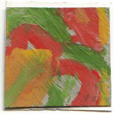 Untitled; by Zuzi, Beskidy Pipsov; 1998; tempura paint; 2.5 peep feet by 2.5 peep feet; purchased at auction 1998